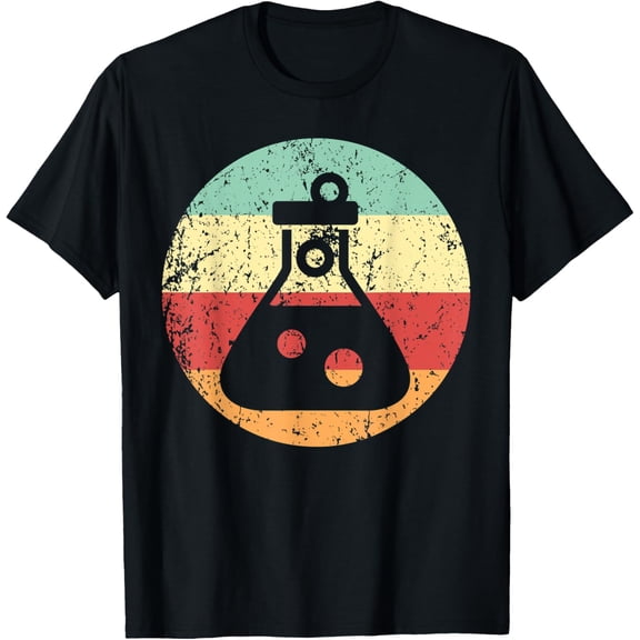 Chemist Scientist Test Tube Flask Cool Retro 1970's Style T-Shirt