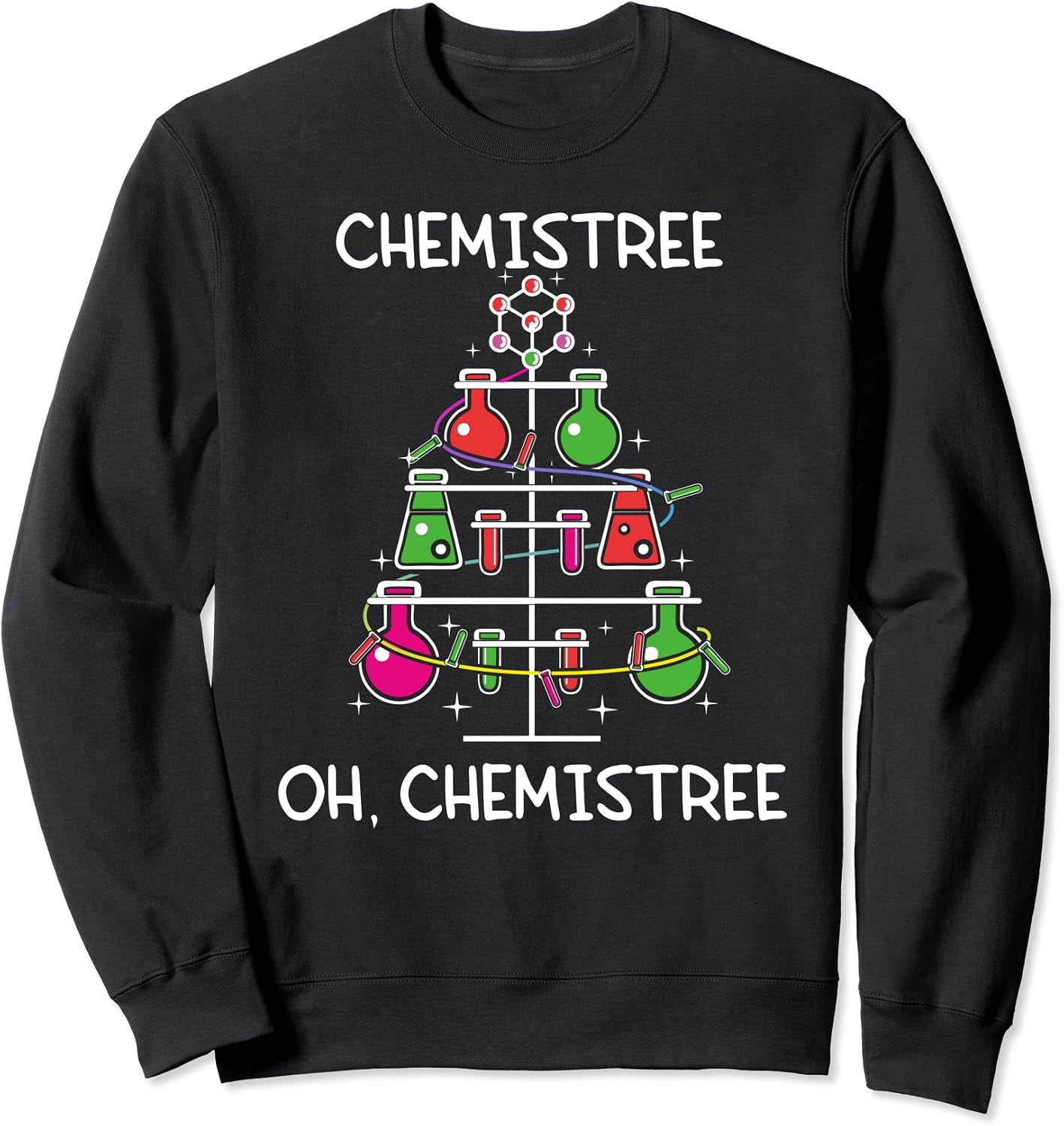 Chemistree Christmas Tree Chemistry Science Pun Graphic Sweatshirt ...