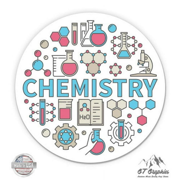 Chemistry - 3" Vinyl Sticker - For Car Laptop I-Pad Phone Helmet Hard Hat - Waterproof Decal
