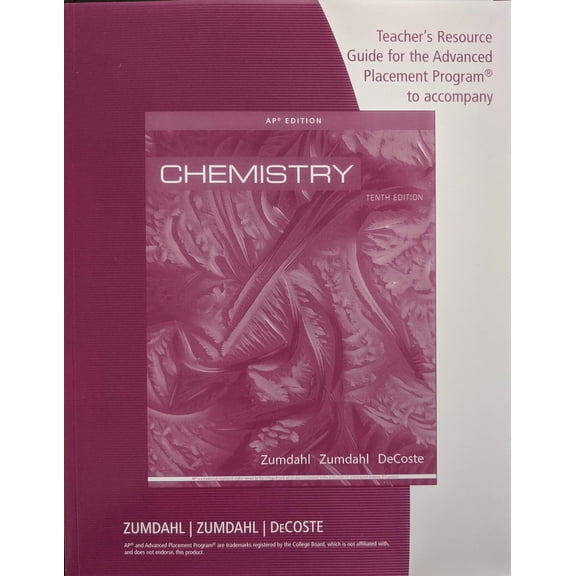 Chemistry (AP Edition), AP Teachers Resource Guide, c. 2018, 9781305957794, 1305957792