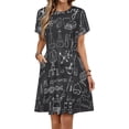 thumbnail image 1 of Chemistry And Science Elements Doodle Icons Dress Fashion Beach Short Sleeve Dresses Female Party Printed Sundress, 1 of 7