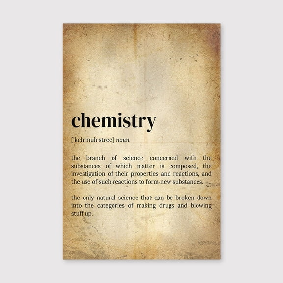 Chemistry Definition Print: Dictionary Wall Artfor Living Room Bedroom Office Farmhouse Neutral Home Artwork Ready to Hang 8x12 inch