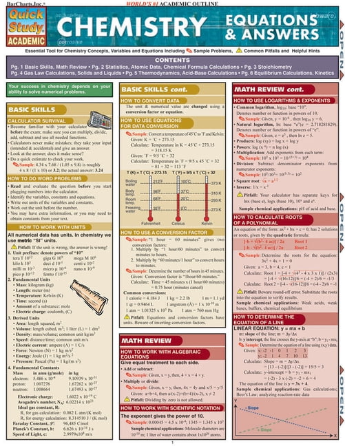 PROFESSOR OF THE HISTORY OF MEDICINE AND DIRECTOR OF THE WELLCOME CENTRE FOR CULTURES AND ENVIRONMENTS OF HEALTH MARK JACKSON Chemistry Equations & Answers : a QuickStudy Laminated Reference Guide (Other)