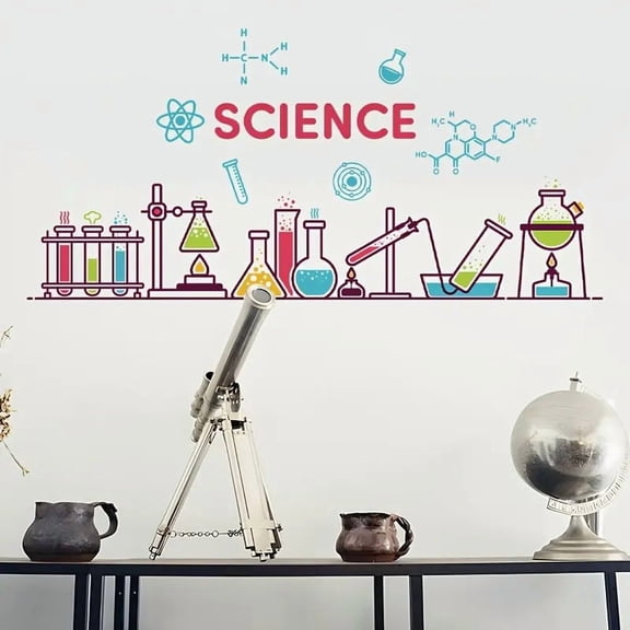 Chemistry Experiment Wall Art Sticker - Removable PVC Decal for Home, Office, Cafe & Restaurant Decor