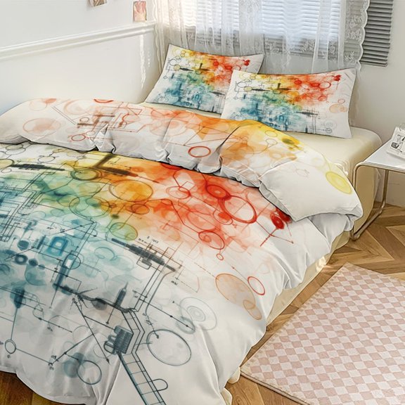 Chemistry Formulas Bedding Set with Zipper Closure for Girls & Boys