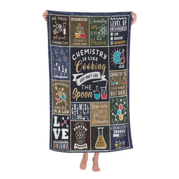 Chemistry Gifts For Teacher Bath Towel Soft and Highly Absorbent for Adults