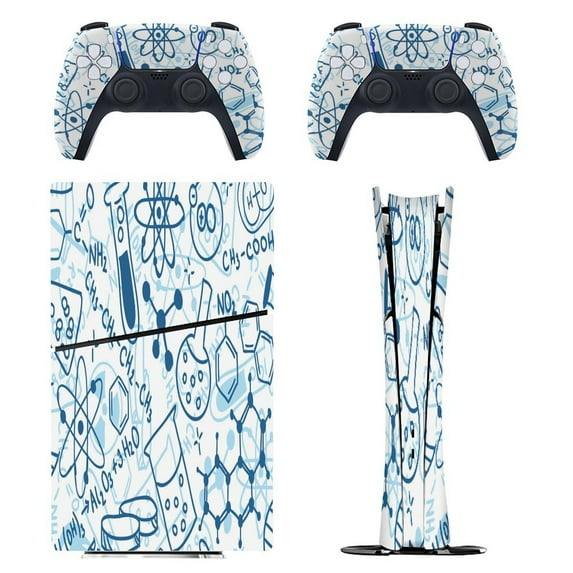 Chemistry Hand Drawn Doodles PS5/PS5 Pro/PS5 Slim Digital Disc Skin Sticker For Console And Controller Skins