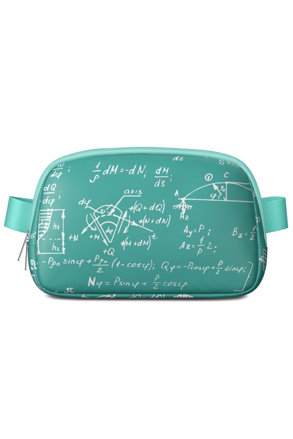 Chemistry Lover Waist Pack – Waterproof Fanny Pack with Periodic Table & Molecule Patterns, Hands-Free for Lab Work & Lectures