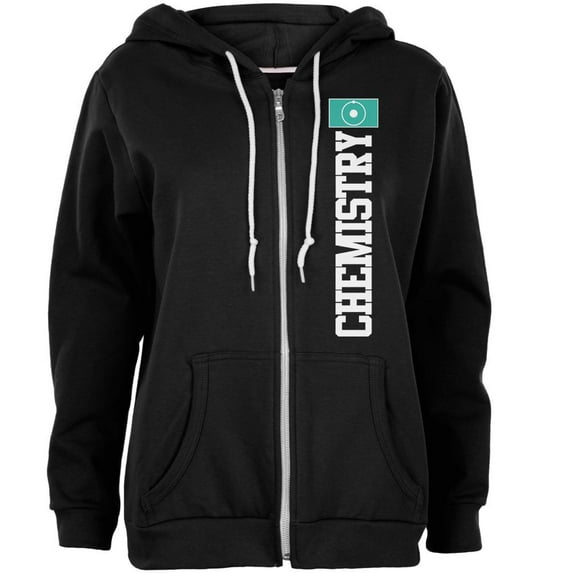 Chemistry Major Chemicist Science Team Womens Full Zip Hoodie Black LG