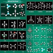 Chemistry Molecular Model Kit 452 Pieces - Organic & Inorganic Atom and Bond Set for Students Teachers STEM Science Learning