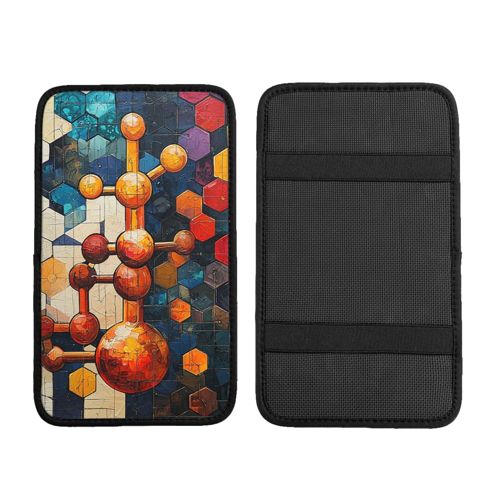 Chemistry Patterns Art Car Armrest Cover Center Console Pad - Neoprene ...
