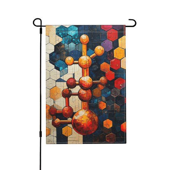 Chemistry Patterns Art Garden Flag Outdoor House Flags 12 X 18 Inch Banner Yard Home Decoration