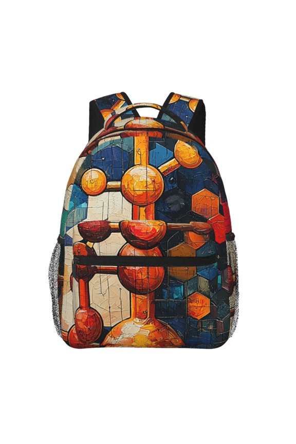 Chemistry Patterns Art Laptop Backpack Travel Rucksack for Teens Adults, Fits 15-inch Notebook
