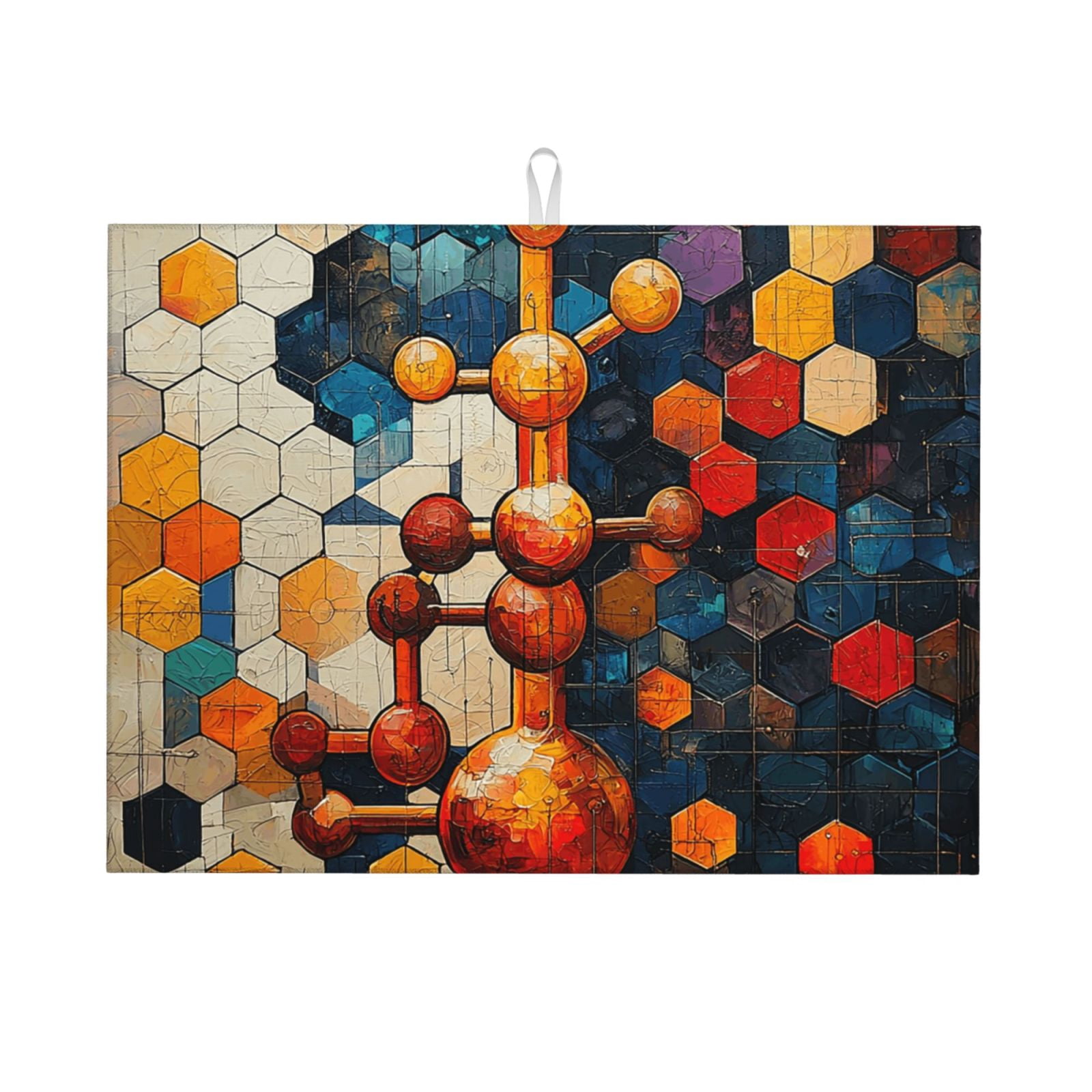 Drawing Pattern Protector Chemistry Patterns Art Large Kitchen Drying Mat 18x24 Inch Ultra ...