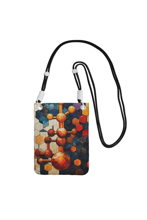 Chemistry Patterns Art Small Crossbody Phone Bag, Cell Phone Purse with Adjustable Removable Strap, Mini Travel Shoulder Pouch