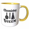 thumbnail image 1 of 3drose, Chemistry Queen, 15oz Two-tone Yellow Mug, 1 of 6