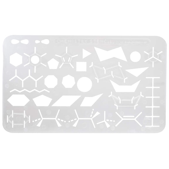 Chemistry Stencil Template for Molecular Structure Drawing Polycarbonate 1 Pack
