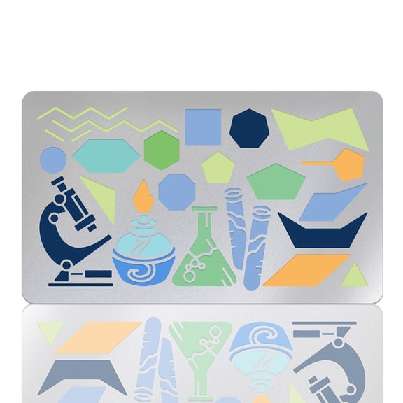 Chemistry Stencil for Craft Drawing Metal Stencil Different Chemistry Lab Laboratory Reusable Template Biochemist Ruler Stainless Steel Sciences