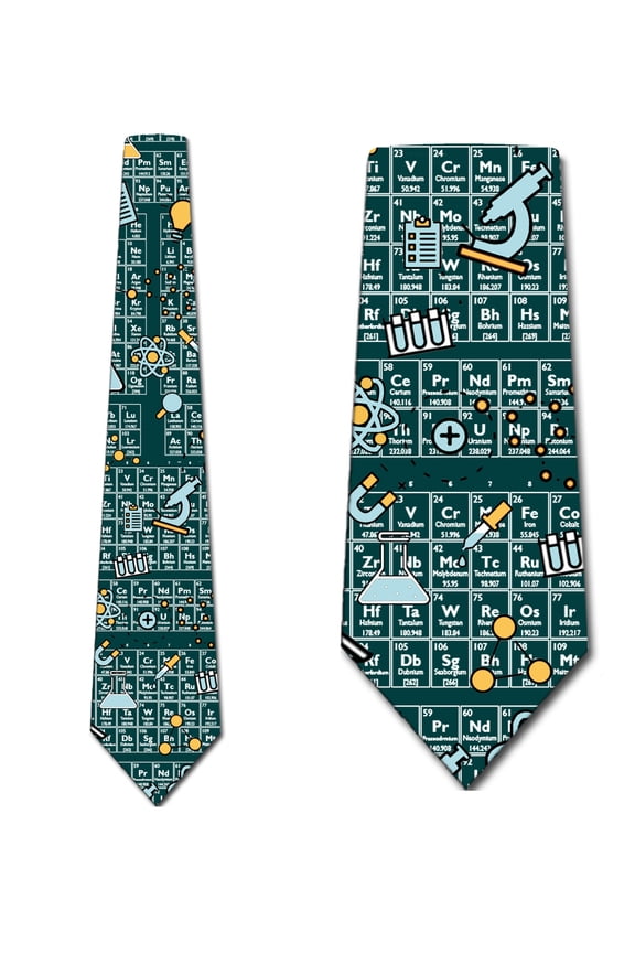 Chemistry Ties Mens Periodic Table Science Icon Necktie by Three Rooker