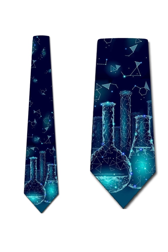 Chemistry Ties Mens Science Beakers Necktie by Three Rooker
