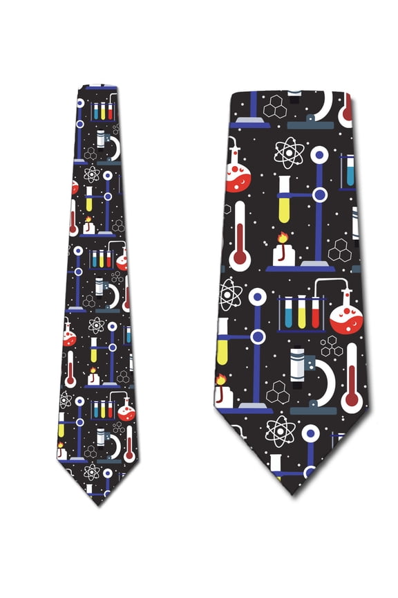 Chemistry Ties Mens Science Neckties Chemistry Equipment Tie by Three Rooker