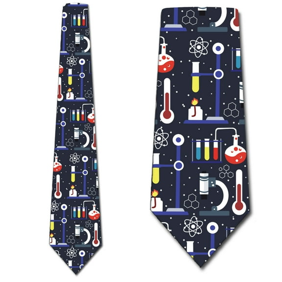 Chemistry Ties Mens Science Neckties Chemistry Icons Tie by Three Rooker