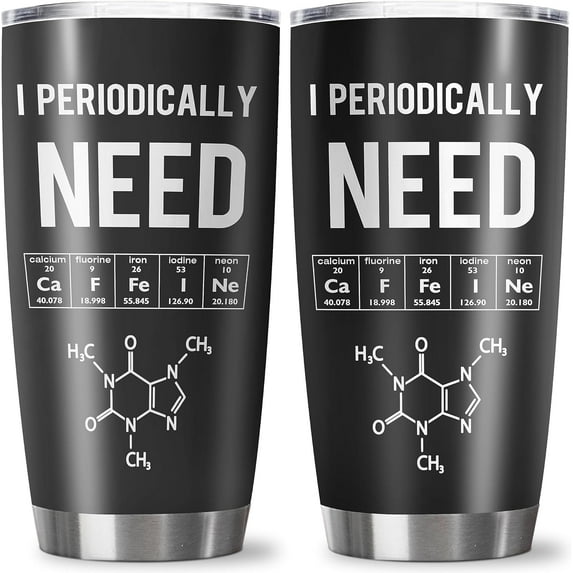 Chemistry Tumbler 20oz - Teacher Gifts for Women, Men, Science Students/Professors - Birthday Gift for Chemical Lovers