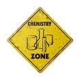 thumbnail image 1 of Chemistry Vintage Crossing Sign Zone Xing | Indoor/Outdoor Plastic | 14" Tall rustic periodic table of elements class degree, 1 of 3