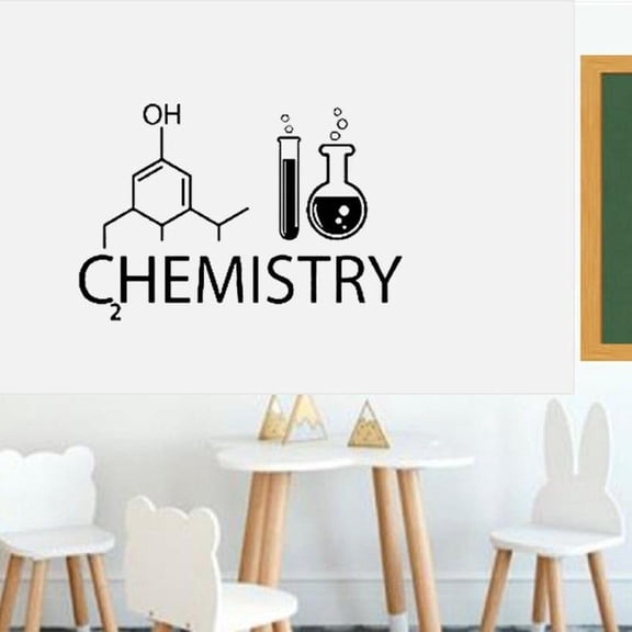 Chemistry Wall Sticker Classroom School Wall Decal Science Lab Decal Vinyl Class Poster Lab Poster Science Class Wall Decor 42x29cm