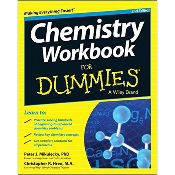 Pre-Owned Chemistry Workbook for Dummies (For Dummies Series), 9781118940044, 1118940040, Paperback, Workbook edition