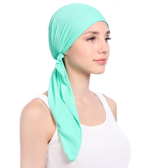 Chemo Beanie Cap pre-tied Soft Cancer Headwear for Women Hair Loss | Ultra Lightweight & Stretch Fabric, Breathable Soft Sleep Skull Cap Chemo Beanie Headwear for All-day Travel Wear