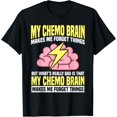 thumbnail image 1 of Chemo Brain Cancer Awareness Chemotherapy T-Shirt mens t shirt，black，women，funny，misfits，men，journey, 1 of 4