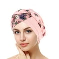 thumbnail image 1 of Chemo Cancer Head Hat Cap Ethnic Pre-Tied Twisted Braid Hair Cover Wrap Headwear, 1 of 4