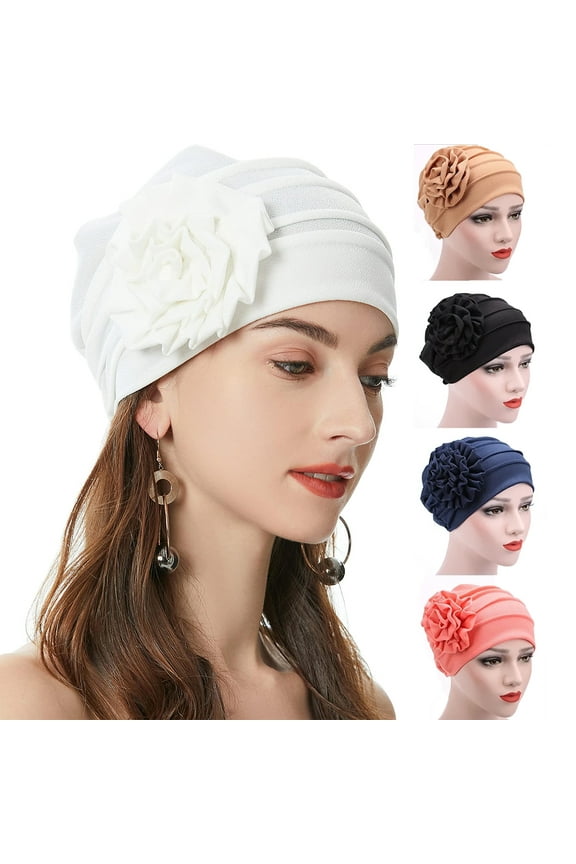 Chemo Caps Headwear for Women Turbans Beanies Flowers Hats Headwrap for Cancer Patient Hair Loss