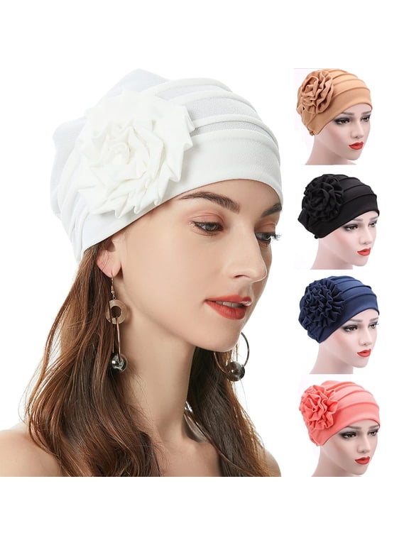 Chemo Caps Headwear for Women Turbans Beanies Flowers Hats Headwrap for Cancer Patient Hair Loss