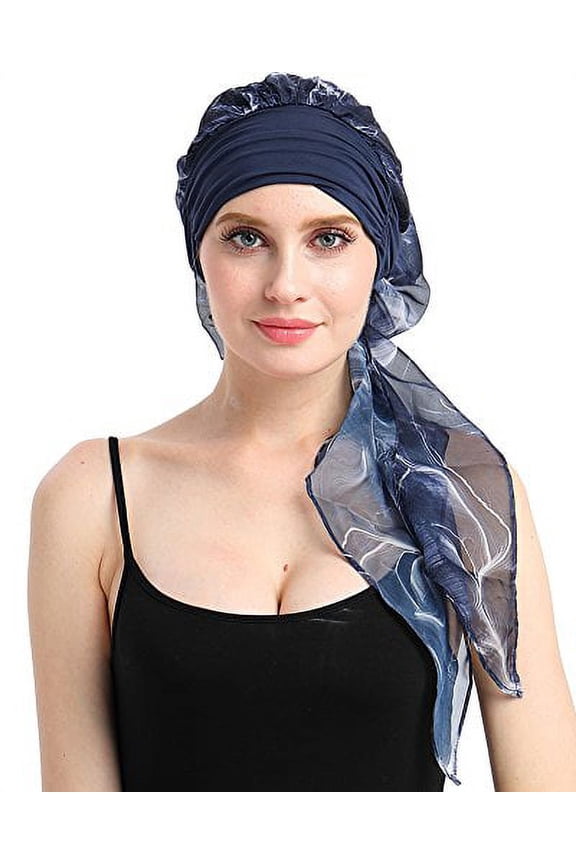Chemo Hats Hair Loss Wig Accessory Scarf Bamboo Turban Headwraps Snug Headwear for Cancer