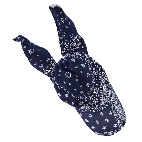 Chemo Hats for Women CQXIDFH Floral Printed Turban Cap for Women, Elastic Stretch Hijab Headwear, Lightweight Daily Head Cover, Hair Accessories (Navy, One Size)