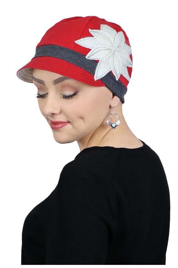 Chemo Hats for Women Cancer Headwear Headcoverings Soft Cotton Cute Baseball Caps (CHILI PEPPER)