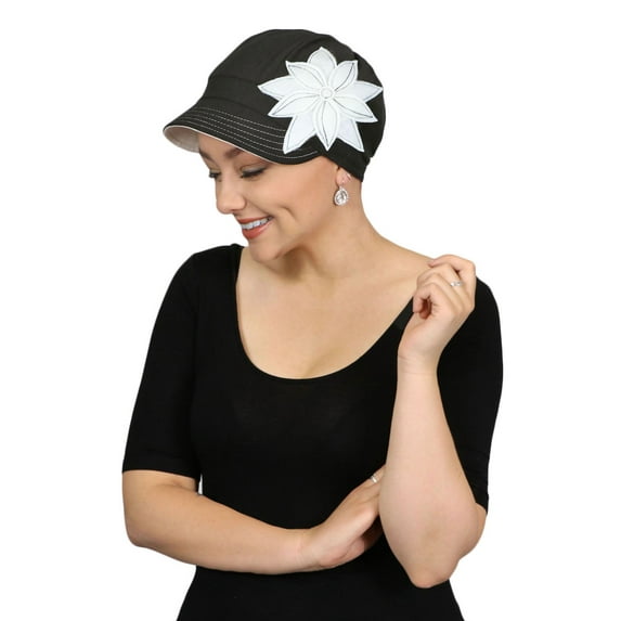 Chemo Hats for Women Cancer Headwear Headcoverings Soft Cotton Cute Baseball Caps (Casablanca)