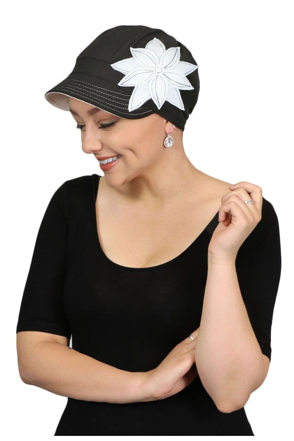 Chemo Hats for Women Cancer Headwear Headcoverings Soft Cotton Cute Baseball Caps (Casablanca)