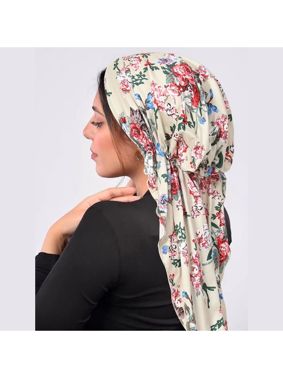 Chemo Headwear Pre Tied Head Scarf Headwraps Lightweight Turban Beanie Cap for Women