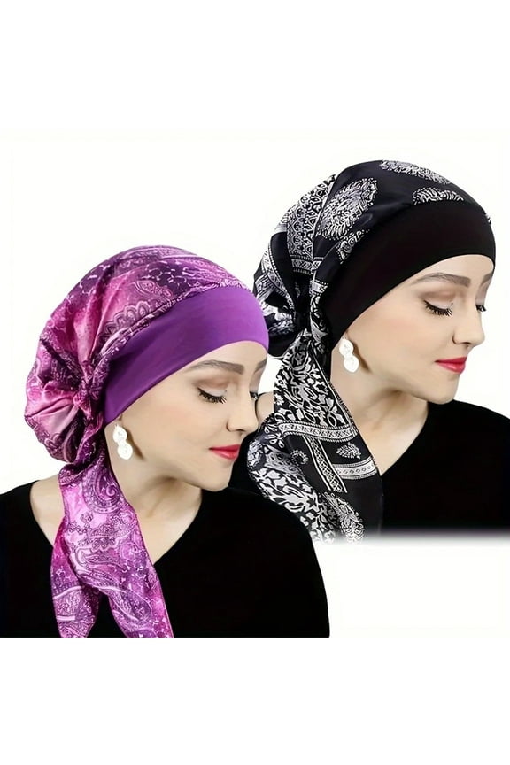 Chemo Headwear for Women Head Scarf Headwraps Silky Soft Turbans for Women Cancer Hats Chemo Beanie Coverings Scarves
