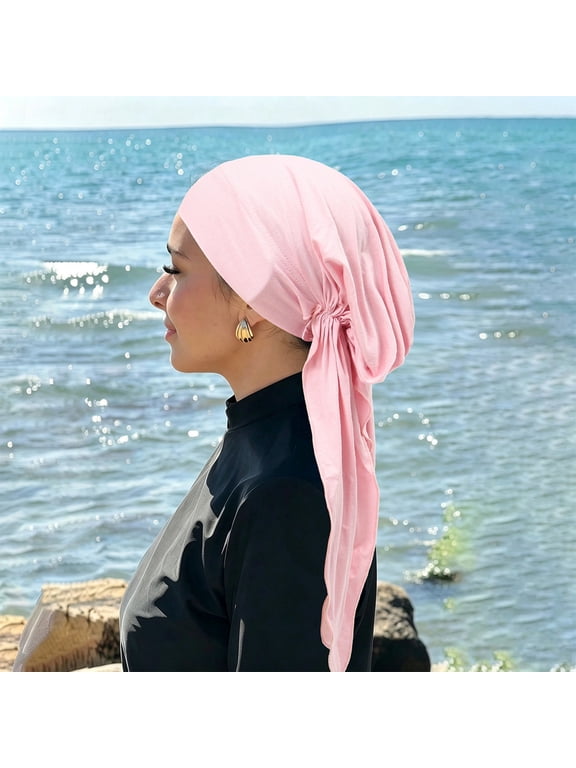 Pre Tied Headscarf for Women - Solid Chemo Bandana Headwrap Caps Cancer Turban Headwear Hair Cover