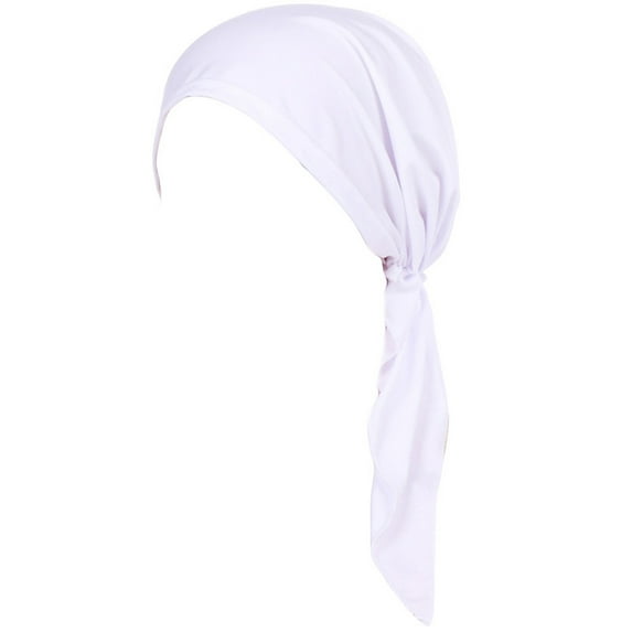 Chemo Headwear for Women! Yigetop Women Muslim Stretch Turban Hat Chemo Cap Hair Loss Head Scarf Wrap Cap Head Coverings for Women White One Size