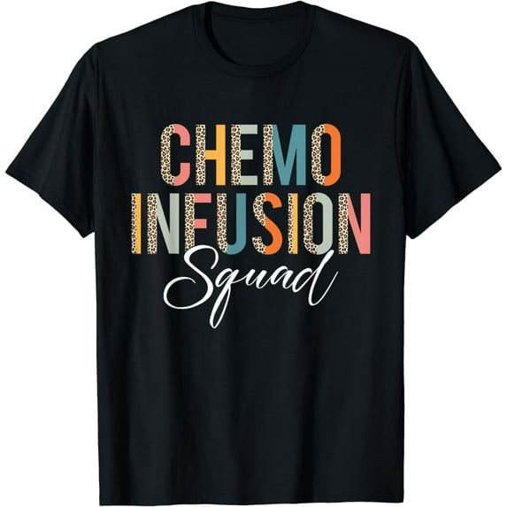 Chemo Infusion Squad Retro Leopard Chemo Infusion Nurse T-Shirt