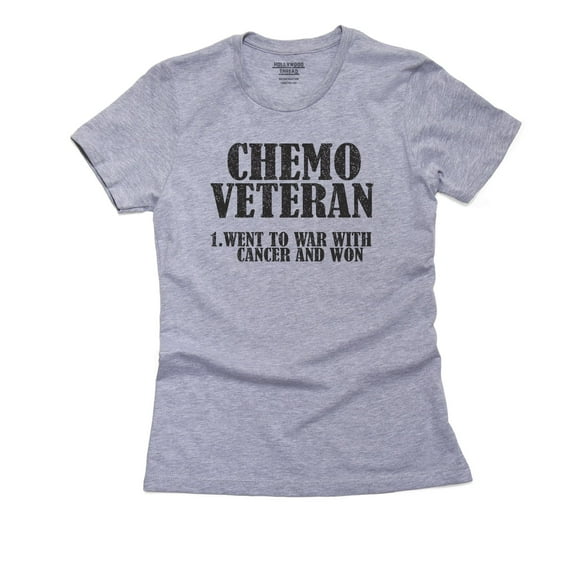 Chemo Veteran Went To War With Cancer And Won Women's Cotton Grey T-Shirt