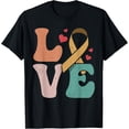 thumbnail image 1 of Chemotherapy Radiation Chemo Survivor Ribbon LOVE T-Shirt mens t shirt，black，women，funny，misfits，men，journey, 1 of 4