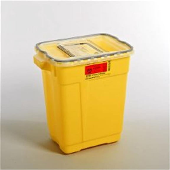 Chemotherapy Sharps Container, Plastic, Yellow, 8/Case (452911_CS)