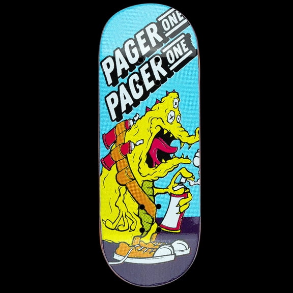 Chems Fingerboard Deck - Pager One Pro Model Mid Pro Pop - 34mm