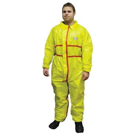 ChemSplash® 1, Chemical Splash Coverall, Elastic Wrist & Ankle, Taped Seams, Elastic Back